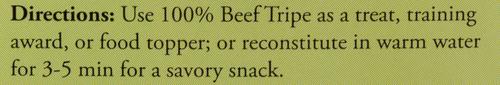 Show full view: Evanger's Nothing but Natural Beef Tripe Gently Dried Dog & Cat Treats, 3.5-oz bag slide 6 of 7