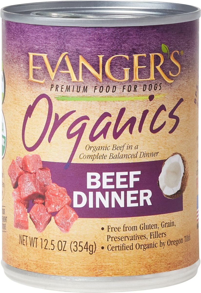 Evanger's Organics Beef Dinner Grain-Free Canned Dog Food