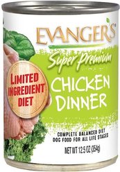 Evanger's Super Premium Chicken Dinner Grain-Free Canned Dog Food, 12.5-oz, case of 12