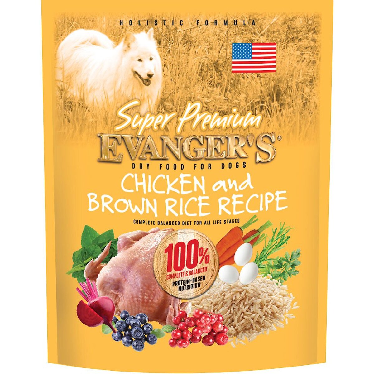 Evanger's Super Premium Chicken with Rice Dry Dog Food, 4.4-lb bag