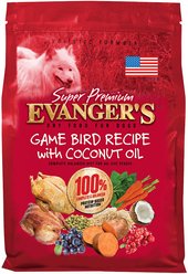Evanger's Super Premium Game Bird Recipe with Coconut Oil Dry Dog Food, 33-lb bag