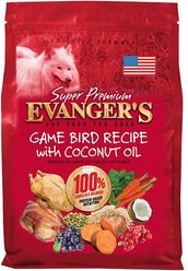 Evanger's Super Premium Game Bird Recipe with Coconut Oil Dry Dog Food, 4.4-lb bag