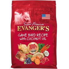 Evanger's Super Premium Game Bird Recipe with Coconut Oil Dry Dog Food, 4.4-lb bag