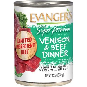 Evanger's Venison & Beef Dinner Grain-Free Canned Dog Food, 12.8-oz, case of 12 Evanger's Venison & Beef Dinner Grain-Free Canned Dog Food, 12.8-oz, case of 12