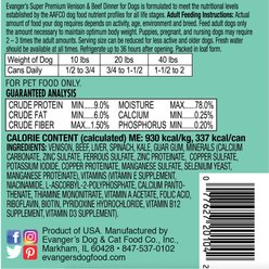 Evanger's Venison & Beef Dinner Grain-Free Canned Dog Food, 12.8-oz, case of 12 slide 2 of 4