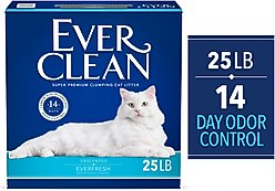 Ever Clean Everfresh Unscented Clumping Clay Cat Litter, 25-lb box