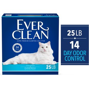 Ever Clean Everfresh Unscented Clumping Clay Cat Litter, 25-lb box