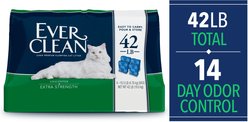 Ever Clean Extra Strength Unscented Clumping Clay Cat Litter, 10.5-lb bag, case of 4