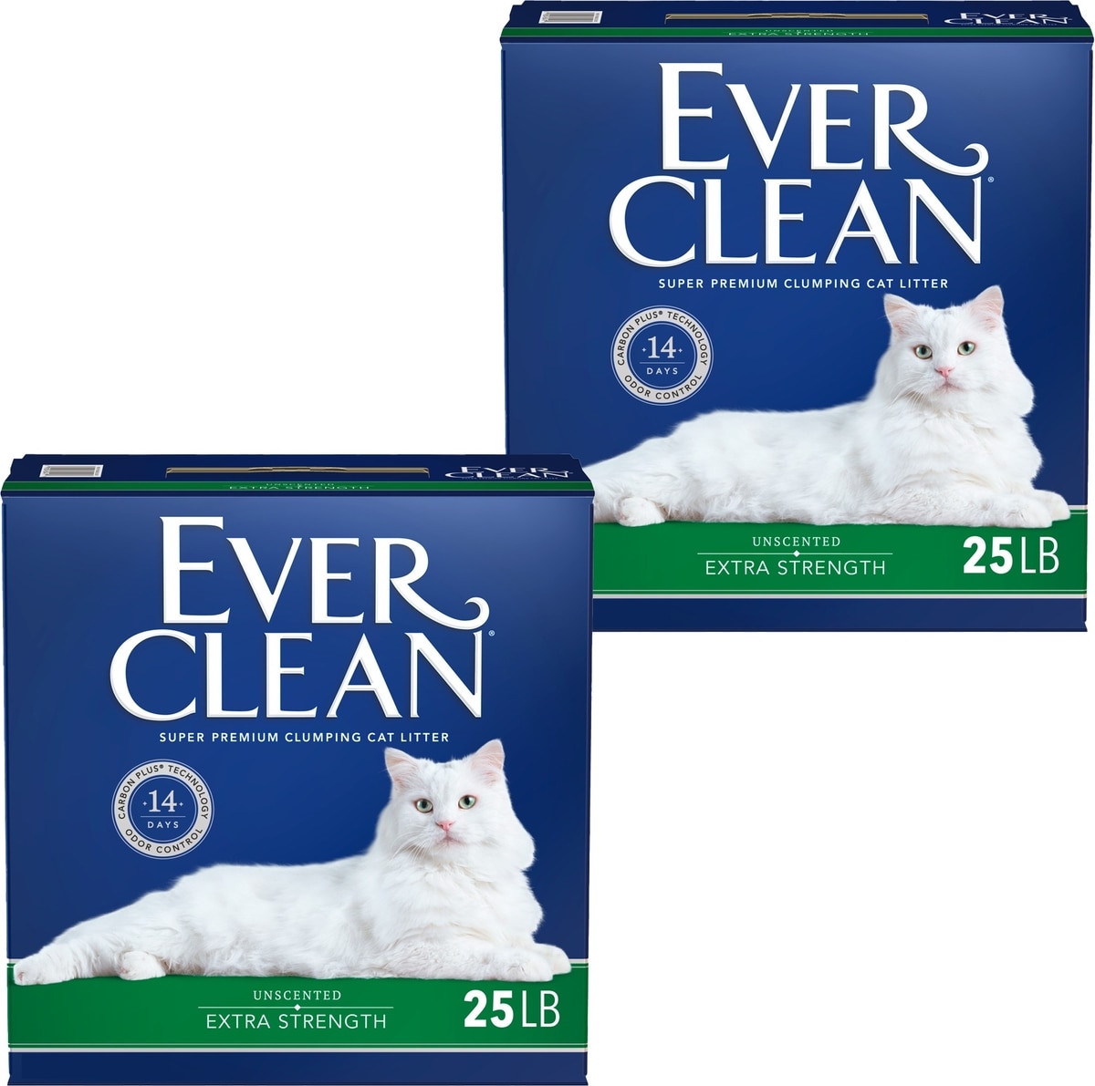 EVER CLEAN Extra Strength Unscented Clumping Clay Cat Litter, 25