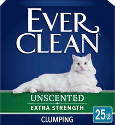 Ever Clean Extra Strength Unscented Clumping Clay Cat Litter, 25-lb box