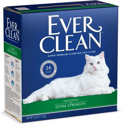 Show full view: Ever Clean Extra Strength Unscented Clumping Clay Cat Litter, 25-lb box slide 5 of 12