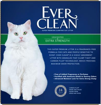 Show full view: Ever Clean Extra Strength Unscented Clumping Clay Cat Litter, 25-lb box slide 6 of 12