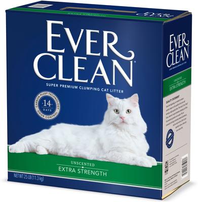 Show full view: Ever Clean Extra Strength Unscented Clumping Clay Cat Litter, 25-lb box slide 7 of 12