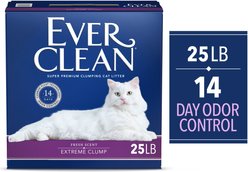 Ever Clean Extreme Clump Fresh Scented Clumping Clay Cat Litter, 25-lb box