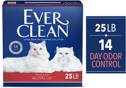 Ever Clean Multi-Cat Fresh Scented Clumping Clay Cat Litter, 25-lb box