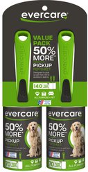 Evercare Pet Plus Extreme Stick Ergo Grip Pet Lint Roller, 70 sheets twin pack