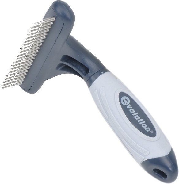 Evolution Dog Undercoat Grooming Rake with Rotating Pins