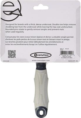 Show full view: Evolution Dog Undercoat Grooming Rake with Rotating Pins slide 5 of 7