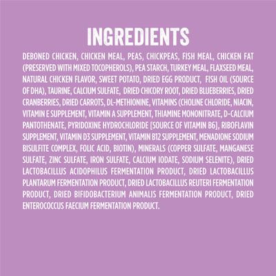 Show full view: Evolve Chicken, Pea, & Sweet Potato Recipe Kitten Formula Grain-Free Dry Kitten Food, 2.75-lb bag slide 7 of 11