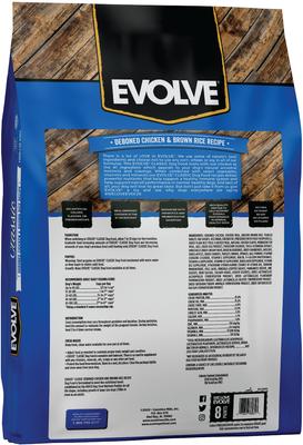 Show full view: Evolve Classic Deboned Chicken & Brown Rice Recipe Dry Dog Food, 30-lb bag slide 3 of 10
