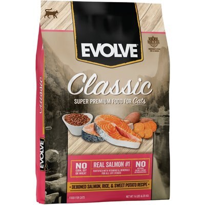 Evolve Evolve Classic Deboned Salmon, Rice & Sweet Potato Formula Dry Cat Food, 14-lb bag
