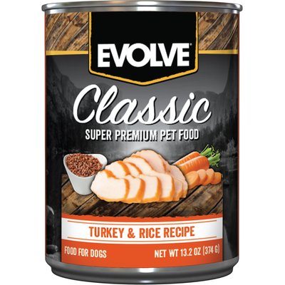 Evolve Evolve Classic Turkey & Rice Recipe Canned Dog Food, 13.2-oz, case of 12