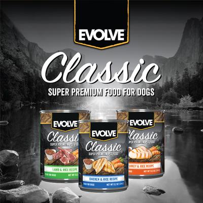Show full view: Evolve Classic Turkey & Rice Recipe Canned Dog Food, 13.2-oz, case of 12 slide 10 of 10