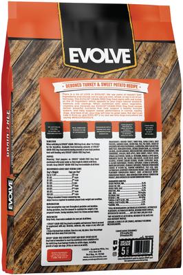 Show full view: Evolve Deboned Grain-Free Turkey & Sweet Potato Recipe Dry Dog Food, 13-lb bag slide 3 of 10