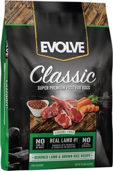 Evolve Deboned Lamb & Brown Rice Recipe Dry Dog Food, 14-lb bag