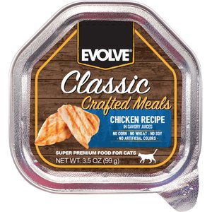 Evolve Evolve Classic Crafted Meals Chicken Recipe Pate Wet Cat Food, 3.5-oz can, case of 15