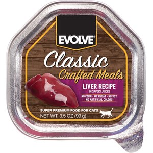 Evolve Evolve Classic Crafted Meals Liver Recipe Pate Wet Cat Food, 3.5-oz can, case of 15