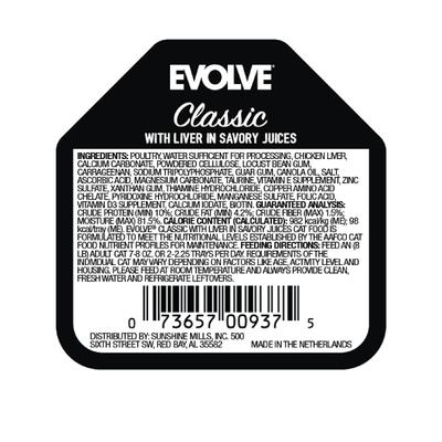 Show full view: Evolve Evolve Classic Crafted Meals Liver Recipe Pate Wet Cat Food, 3.5-oz can, case of 15 slide 3 of 10