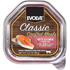 Evolve Evolve Classic Crafted Meals Salmon Recipe Pate Wet Cat Food, 3.5-oz can, case of 15