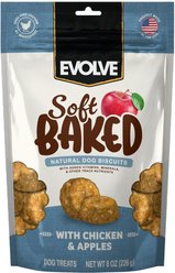 Evolve Soft Baked Chicken & Apple Recipe Crunchy Dog Treats, 8-oz bag