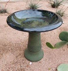 Exaco Florentine Marbleized Bird Bath, 2-gal, Green slide 2 of 5