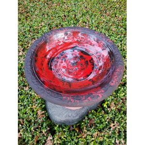 Exaco Scroll Vine Marbleized Bird Bath, 2-gal