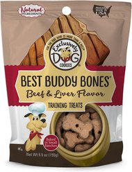 Exclusively Dog Best Buddy Bones Beef & Liver Flavor Dog Treats, 5.5-oz bag