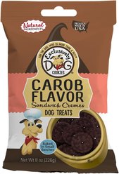 Exclusively Dog Carob Sandwich Cremes Dog Treats, 8-oz bag