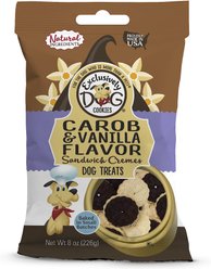 Exclusively Dog Carob & Vanilla Duplex Sandwich Cremes Dog Treats, 8-oz bag