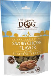 Exclusively Dog Savory Chicken Flavor Training Dog Treats, 7-oz bag