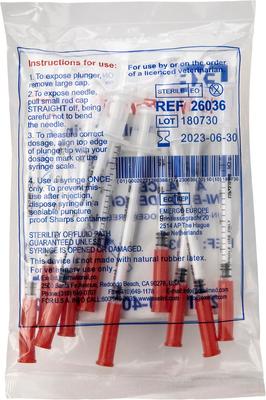 Show full view: Exel Comfort Point Insulin Syringes U-40 0.5-in x 29G, 0.5-cc, 10 syringes slide 2 of 2