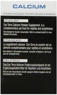 Show full view: Exo Terra Calcium Powder Reptile & Amphibian Supplement, 1.4-oz box slide 2 of 6
