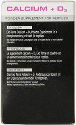 Exo Terra Calcium + Vitamin D3 Powder Reptile Supplement, 3.2-oz box slide 2 of 6