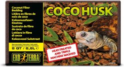 Exo Terra Coco Husk Brick Tropical Terrarium Reptile Substrate, 8-qt