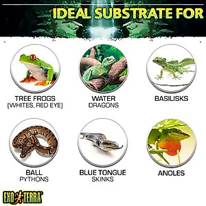 Exo Terra Coco Husk Brick Tropical Terrarium Reptile Substrate, 8-qt