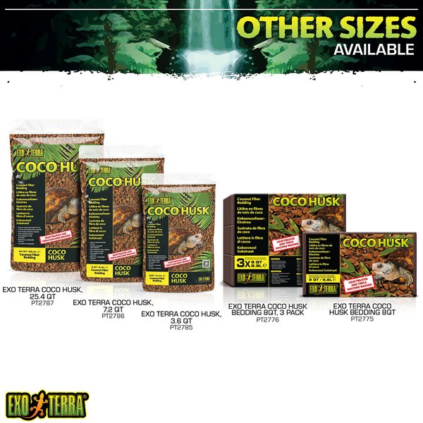 Exo Terra Coco Husk Brick Tropical Terrarium Reptile Substrate