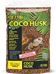 Exo Terra Coco Husk Tropical Terrarium Reptile Substrate, 4-qt