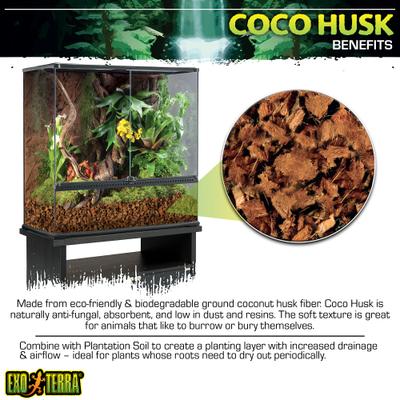 Show full view: Exo Terra Coco Husk Tropical Terrarium Reptile Substrate, 4-qt slide 3 of 10