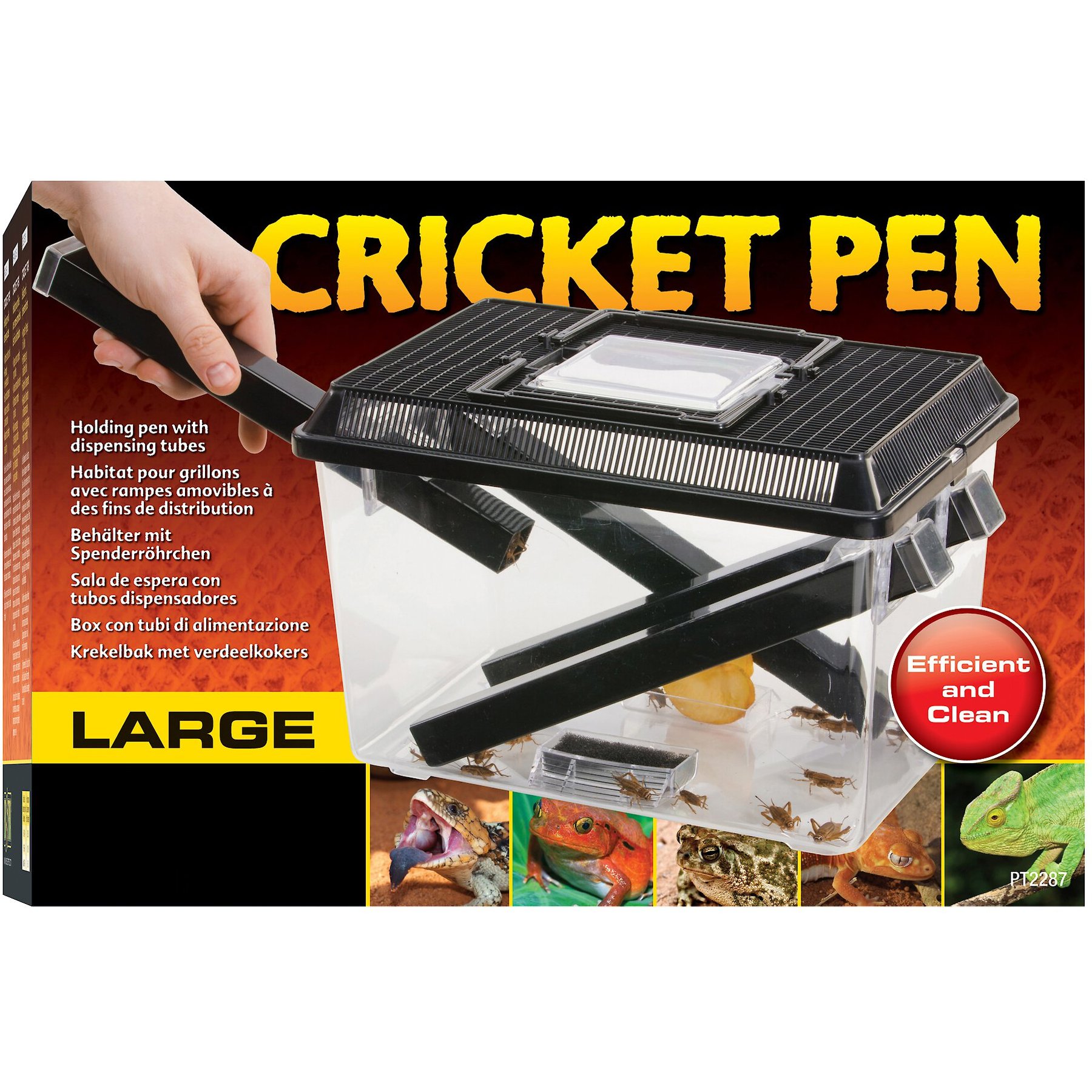 Exo Terra Cricket Pen with Dispensing Tubes, Large: 4 tubes