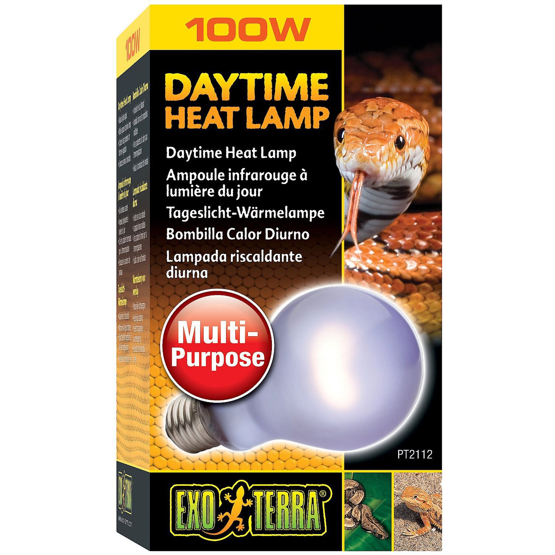 Exo Terra Daytime Heat Reptile Lamp, 100-w bulb